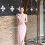 Stacey one-shoulder dress : สีชมพู [Made by Pastel Time]