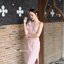 Stacey one-shoulder dress : สีชมพู [Made by Pastel Time]