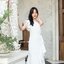 Ashley One - Shoulder Dress – สีขาว