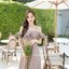 Myrine Ruffle Dress [Made by Pastel Time] : สีโอวัลติน