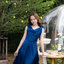 Amour Dress : สีกรม (โบว์ผูกได้หลายแบบ)