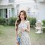 Girlish Floret Dress : ลายดอกโทนเขียว [Made by Pastel Time]