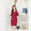 Vela off-shoulder dress : สีแดงเลือดหมู