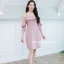 Avalon Off Sholder Dress – สีชมพู