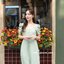 Bestie Button Dress : สีเขียวมัทฉะ