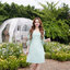 Evie Organza Puff Dress เดรสแขนพัฟ: สีเขียว [Made by Pastel Time]