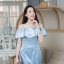 Nista Maxi Dress – Light Blue สีฟ้า