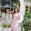 Petal Sway Maxi Dress : สีชมพู