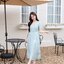 Momiji Midi Dress : สีเขียวมิ้นท์ [Made by Pastel Time]