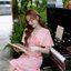 Sassy Midi Dress : Sunset Blushed Marble สีส้มพาสเทล