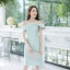 Charming Bow Dress – เดรสสั้นสีเขียวมิ้นท์