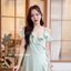Nella Ruffle Shoulder Dress - สีเขียวมิ้นท์
