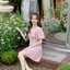 Sassy Flare Dress : สีชมพู