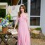 Fay Off-Shoulder Maxi Dress – Blush Pink สีชมพู