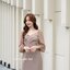 Kessie Chiffon Sleeve Dress – สีโอวัลติน**มีแต่XL**