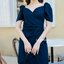 Cherbelle Drapery Dress : สีกรม **มีแต่S**