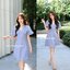 Sassy Flare Dress : สีฟ้าคราม