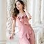 Nella Ruffle Shoulder Dress - สีชมพูกลีบบัว