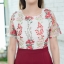 Loretta Lace Dress : สีแดงเลือดหมู