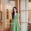 Aubrey Midi Dress : สีเขียว [Made by Pastel Time]