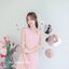 Piper Bow Dress - สีชมพูนู้ด **มีแต่L**