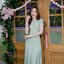 Petal Sway Maxi Dress : สีเขียวมัทฉะ