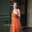 Aubrey Midi Dress : สีส้มอิฐ [Made by Pastel Time]