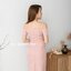 Milada Open Shoulder Dress – สีชมพู