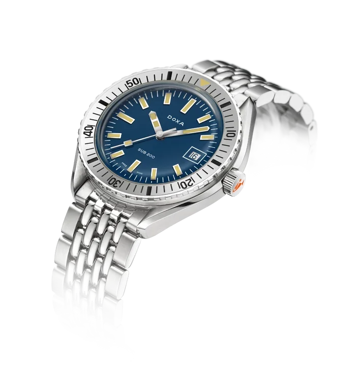 DOXA SUB 200 Caribbean รุ่น 796.10.201.10 (หน้าน้ำเงิน สายสเตนเลส) DOXA SUB 200 Caribbean รุ่น 796.10.201.10 (หน้าน้ำเงิน สายสเตนเลส)