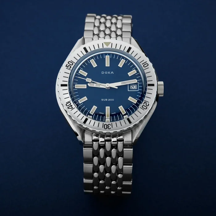 DOXA SUB 200 Caribbean รุ่น 796.10.201.10 (หน้าน้ำเงิน สายสเตนเลส) DOXA SUB 200 Caribbean รุ่น 796.10.201.10 (หน้าน้ำเงิน สายสเตนเลส)